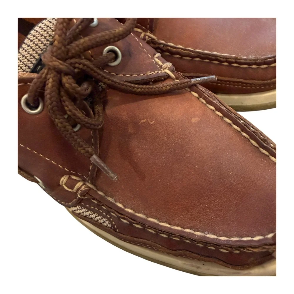 Vintage Sebago Clovehitch II Leather Boat Shoes Mens 9 N Narrow Brown USA Made